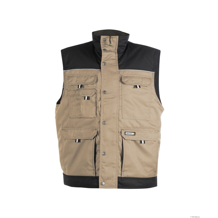 Gilet sans manche doublure polaire HULST DASSY beige noir