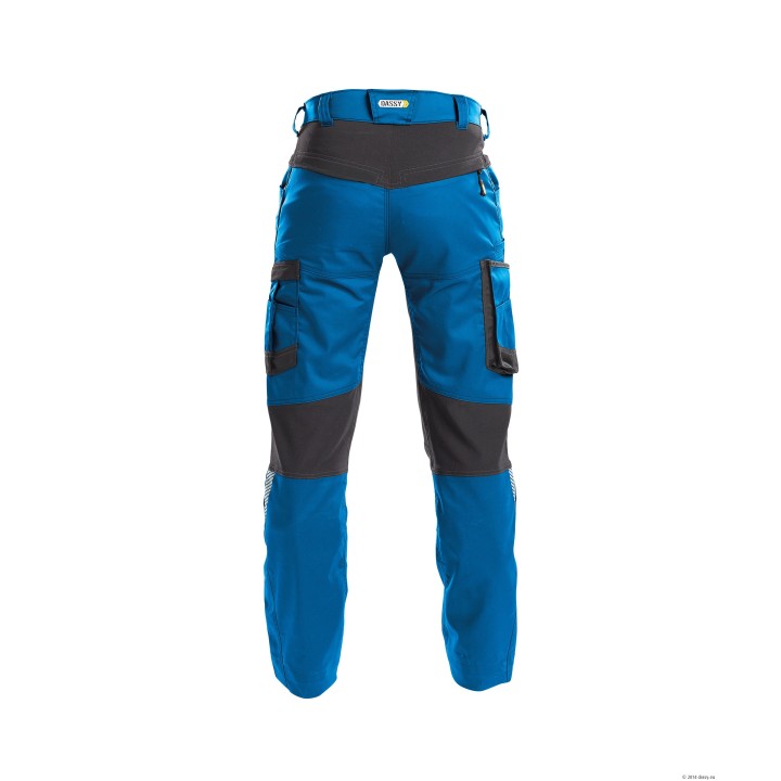 Pantalon HELIX lycra stretch DASSY bleu azur gris anthracite