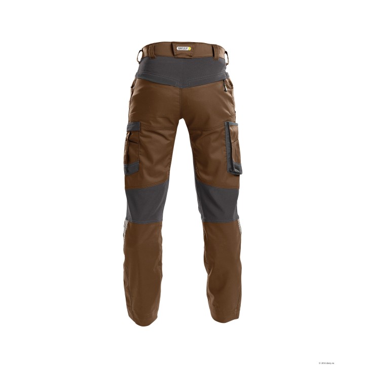 Pantalon HELIX lycra stretch DASSY brun argile gris anthracite