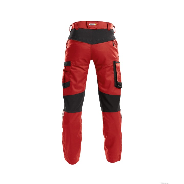 Pantalon HELIX lycra stretch DASSY rouge noir