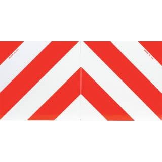 Jeu de 2 plaques aciers carrées rétro réfléchissantes 423X423mm