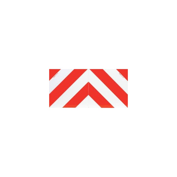 Jeu de 2 plaques aciers carrées rétro réfléchissantes 423X423mm