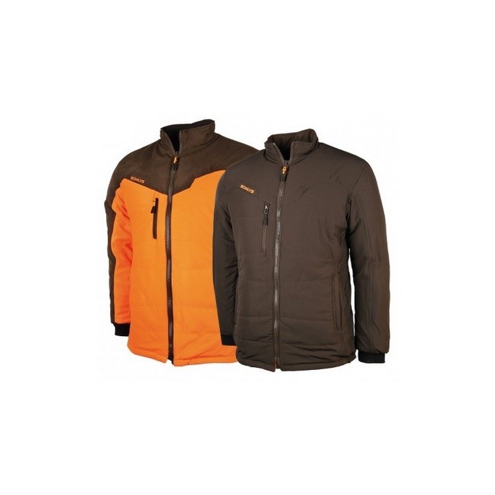 Blouson chasse réversible SOMLYS haut de gamme orange/marron