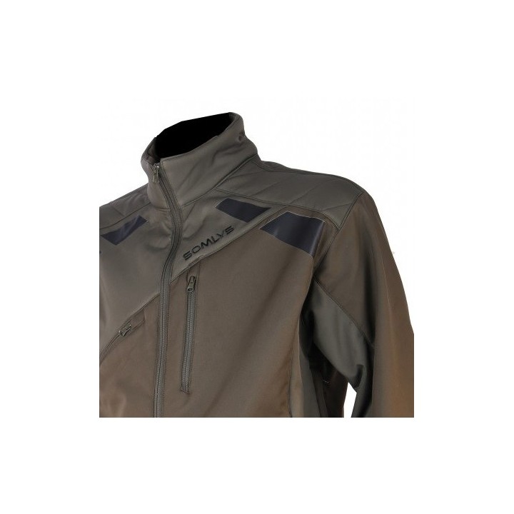 Veste newtek softshell verte 420 sherpa Somlys