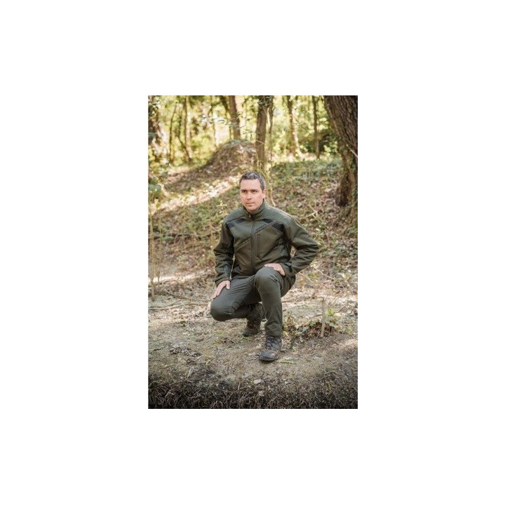 Veste newtek softshell verte 420 sherpa Somlys