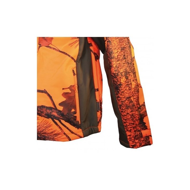 Veste SOMLYS habillée Softshell Newtek sherpa camouflage orange