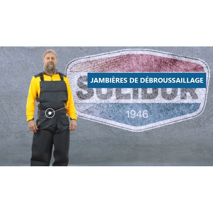 Jambière de débroussaillage DEJA avec plastron SOLIDUR