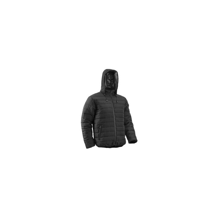 blouson thermique noir à capuche