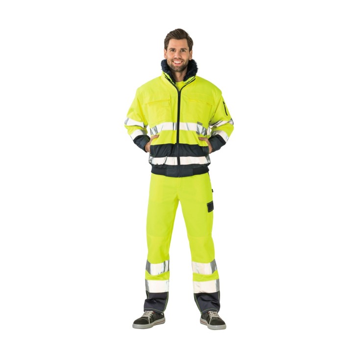 Pantalon multirisque haute visibilité PLANAM jaune marine homme