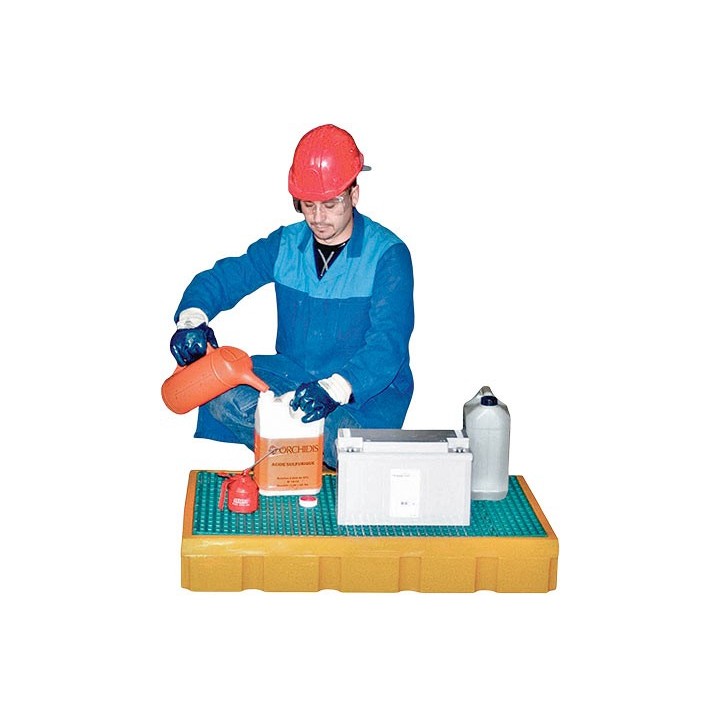 Bac paillasse avec caillebotis amovible capacité 100 l