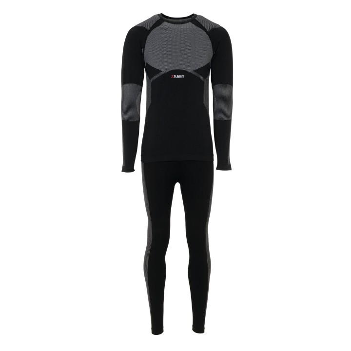 Ensemble sous vêtement thermique élasthanne PLANAM noir