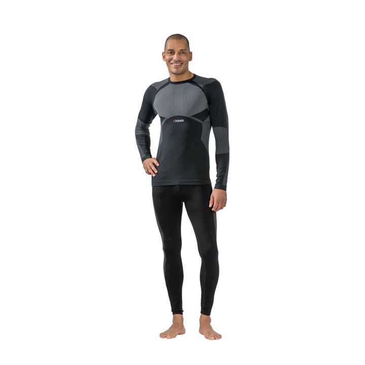 Ensemble sous vêtement thermique élasthanne PLANAM noir