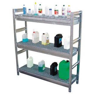 Rayonnage de rétention, acier galvanisé, 51 x 152 x 180 cm, 960 kg