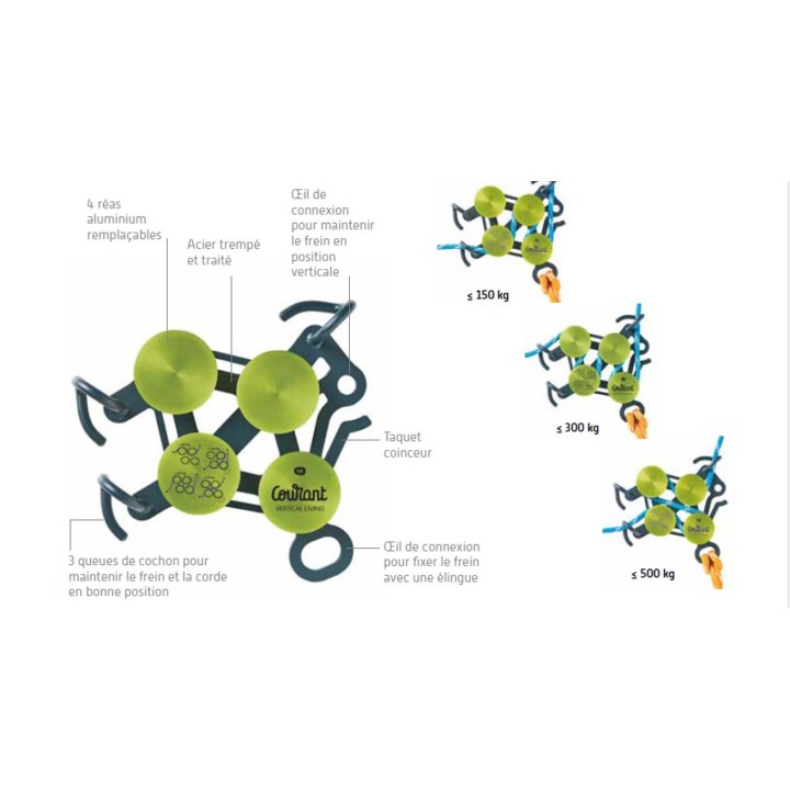 Frein de rétention HULK jusqu’à 500kg  COURANT ÉLAGAGE