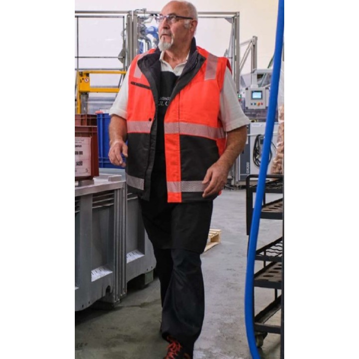 chaine embouteillage gilet HV rouge CEPOVETT