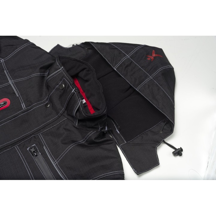 Capuche amovible de la veste BASALT noire hiver