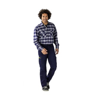 Homme avec pantalon de travail stretch marine