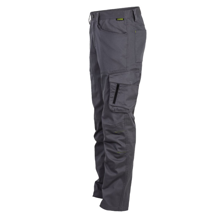 pantalon de travail stretch anthracite profil