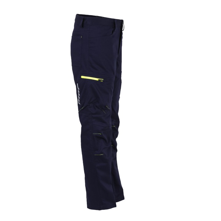 Pantalon de travail stretch marine profil