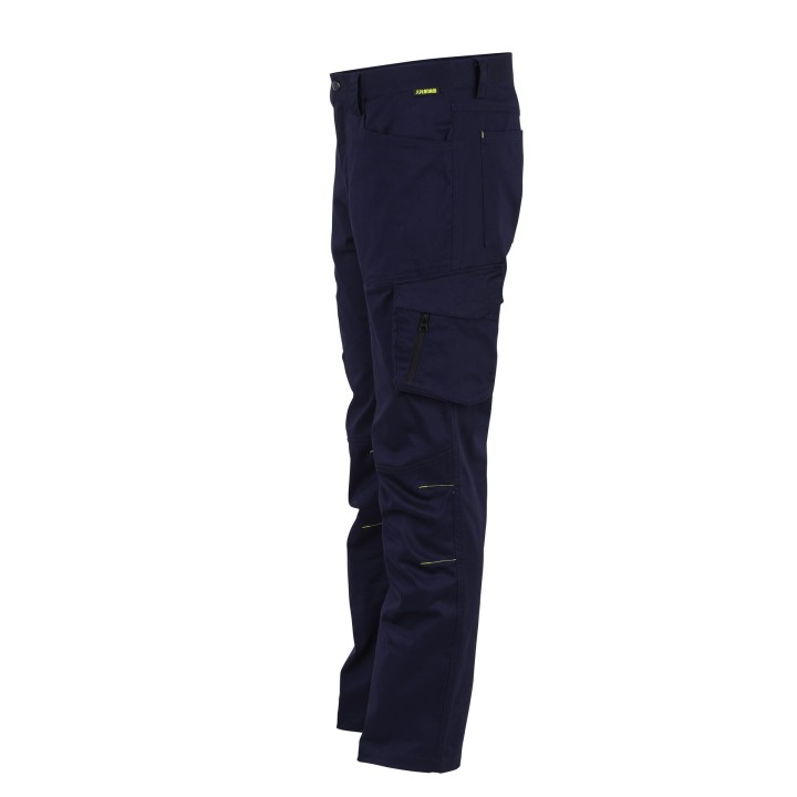 Pantalon de travail stretch marine profil