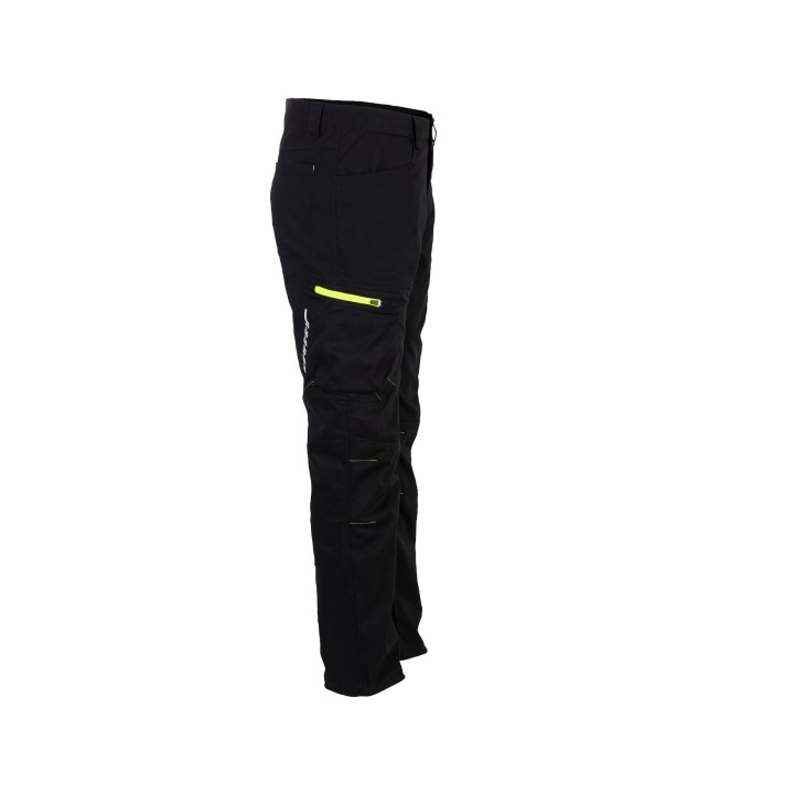 Pantalon de travail stretch noir profil