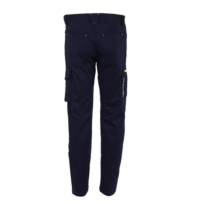 Pantalon de travail stretch marine dos