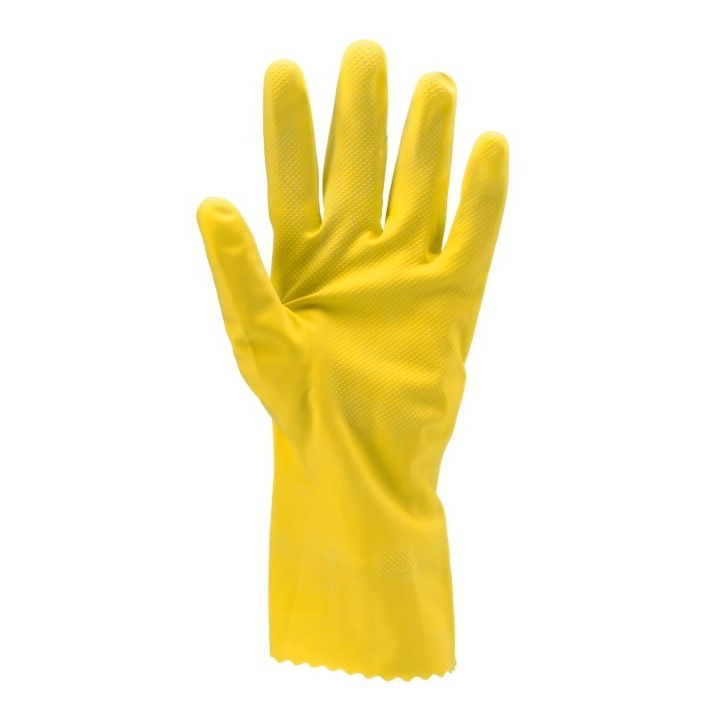 Gant ménage latex adhérisé 0.42 mm face