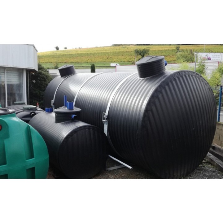 Cuves enterrée ou aérienne PEHD D.P. avec Berceaux Galva