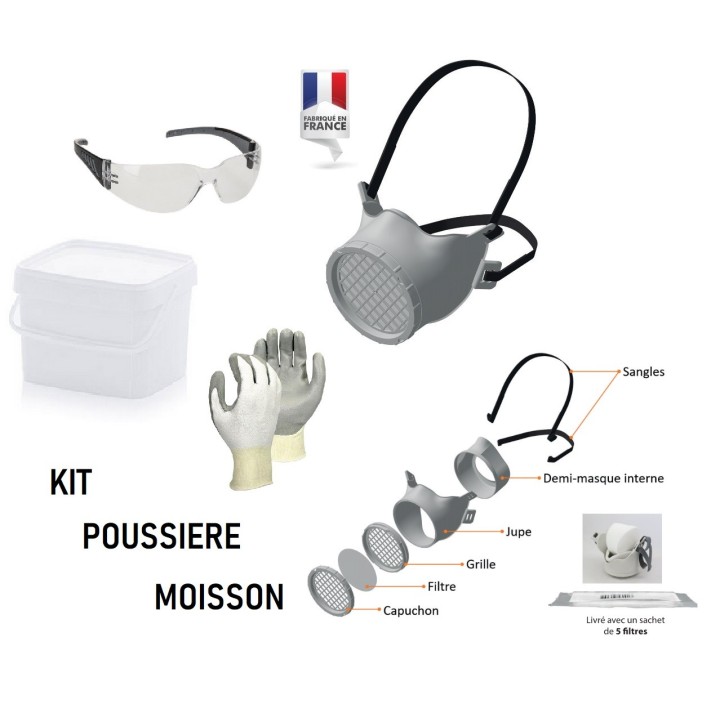 Kit protection poussière moisson filtre reutilisable