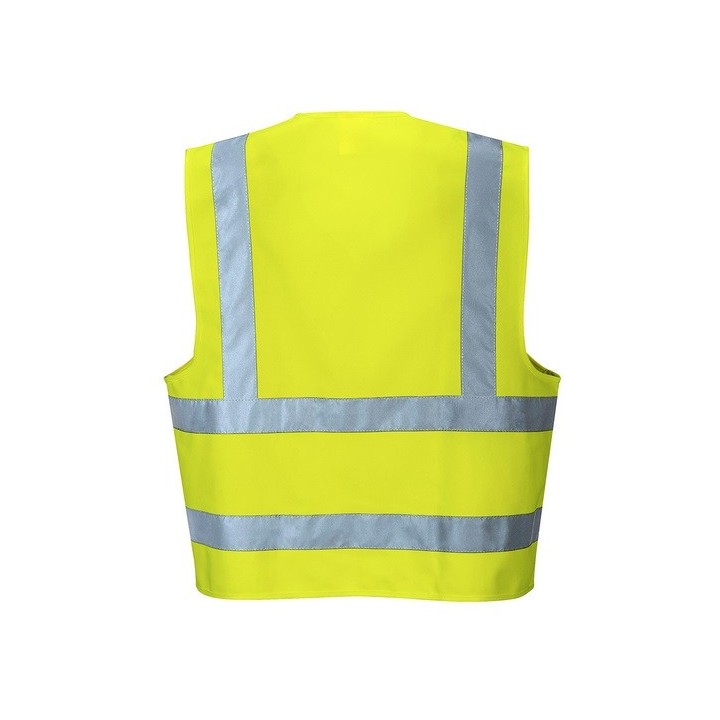 Gilet silhouetté haute visibilité jaune EN471