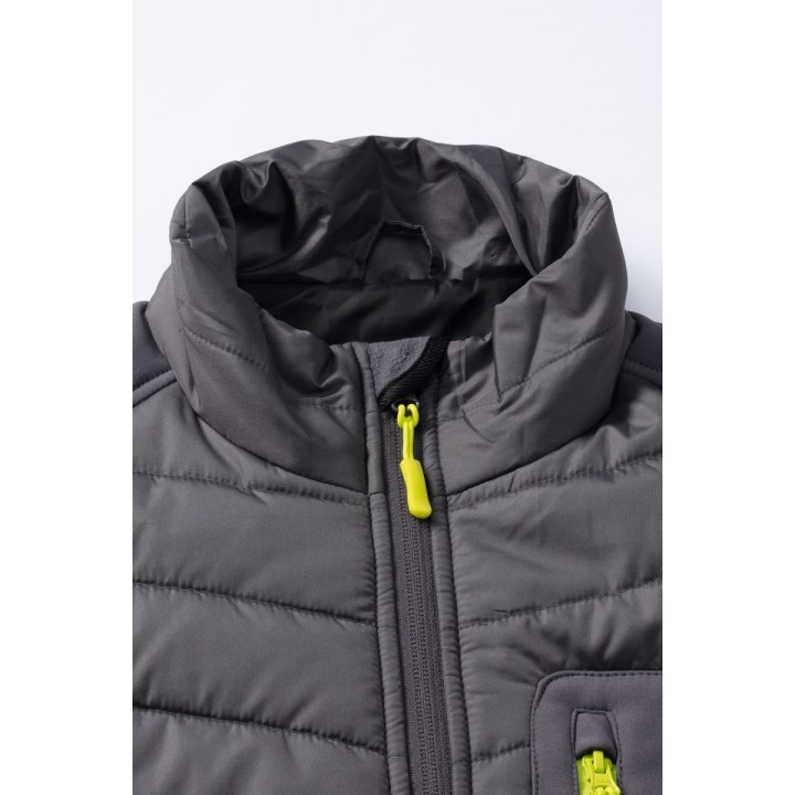 Doudoune matelassée Stretchline PLANAM gris col