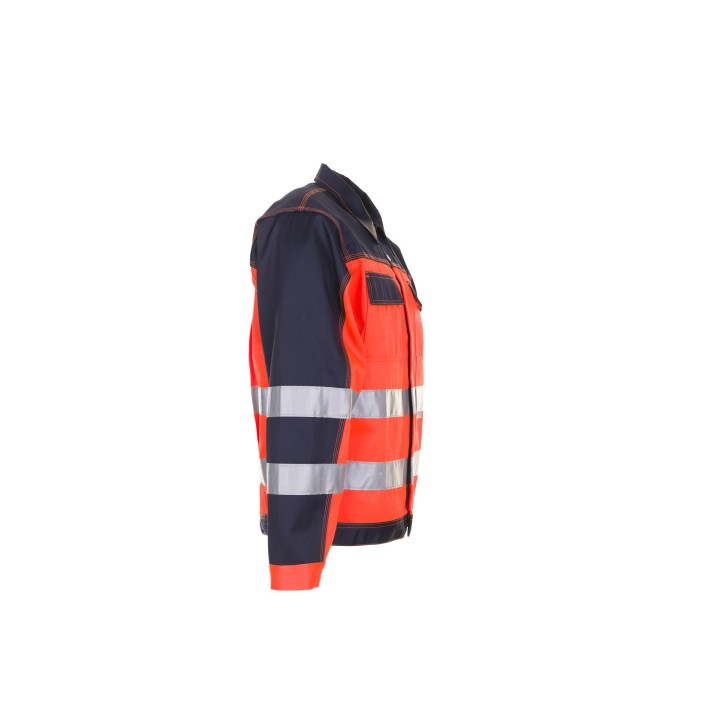 Veste haute visibilité multirisque PLANAM orange marine profil