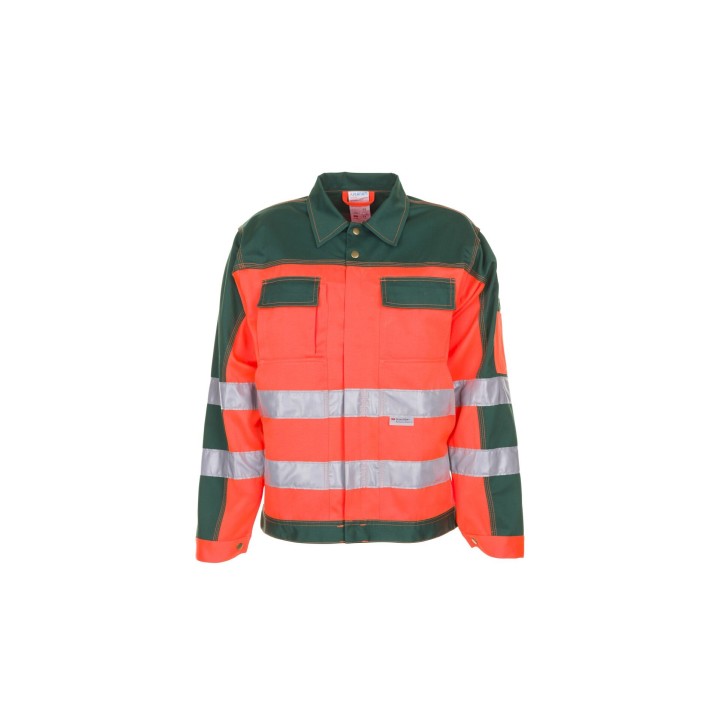 Veste haute visibilité multirisque PLANAM orange vert