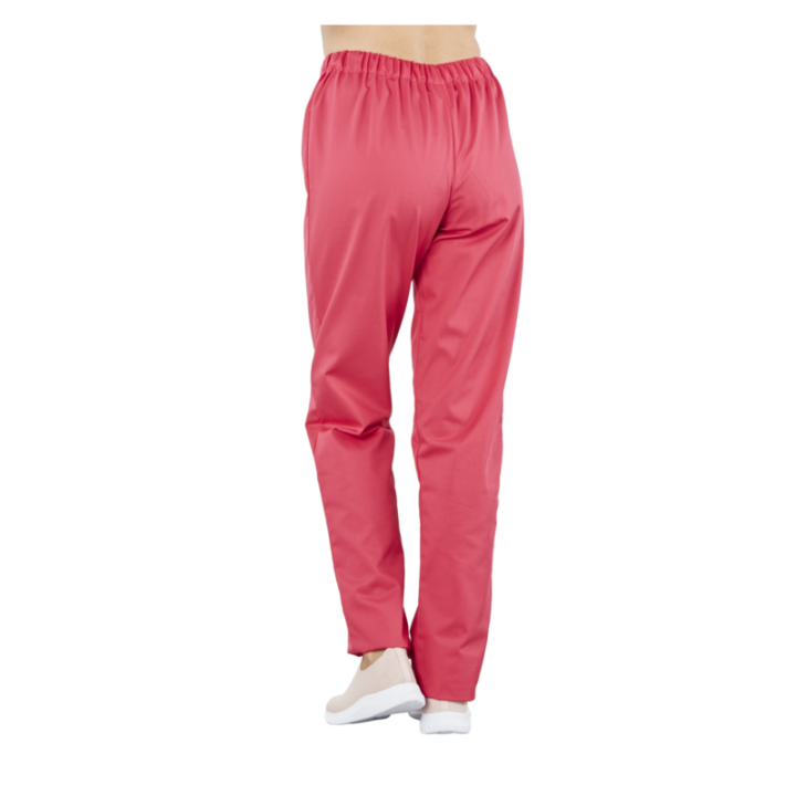 Pantalon mixte polyester coton élastiqué PACO fuchsia  PBV