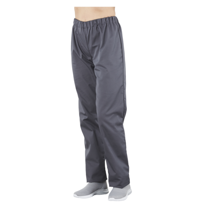 Pantalon mixte polyester coton élastiqué PACO gris  PBV