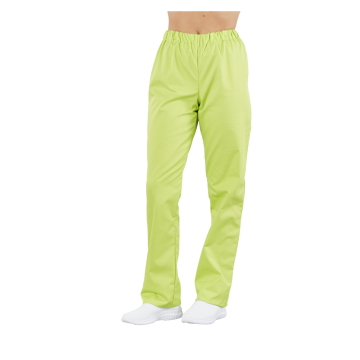 Pantalon mixte polyester coton élastiqué PACO lime  PBV