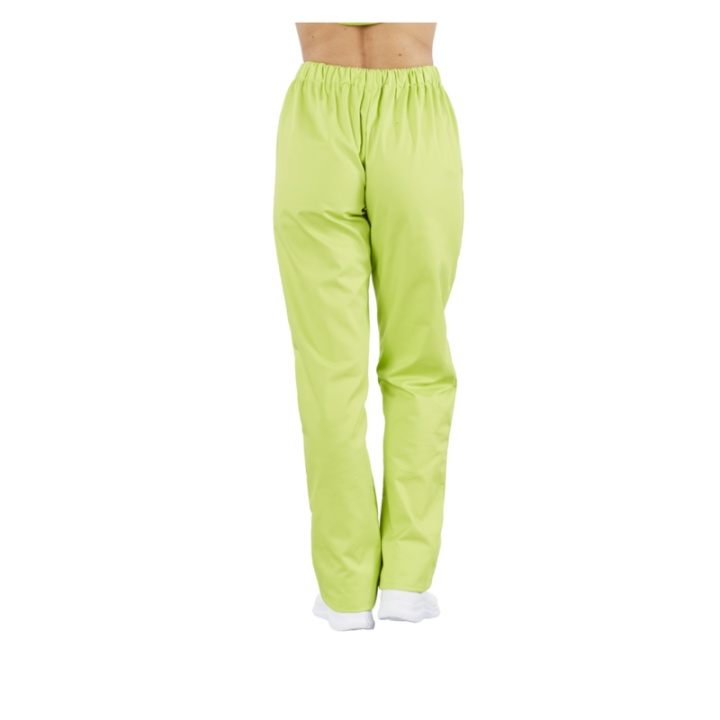 Pantalon mixte polyester coton élastiqué PACO lime  PBV