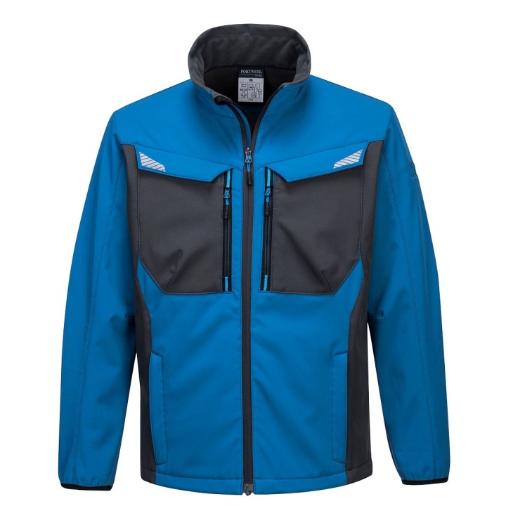 Veste T750 Softshell WX3 bleue imper respirante doublée micro polaire
