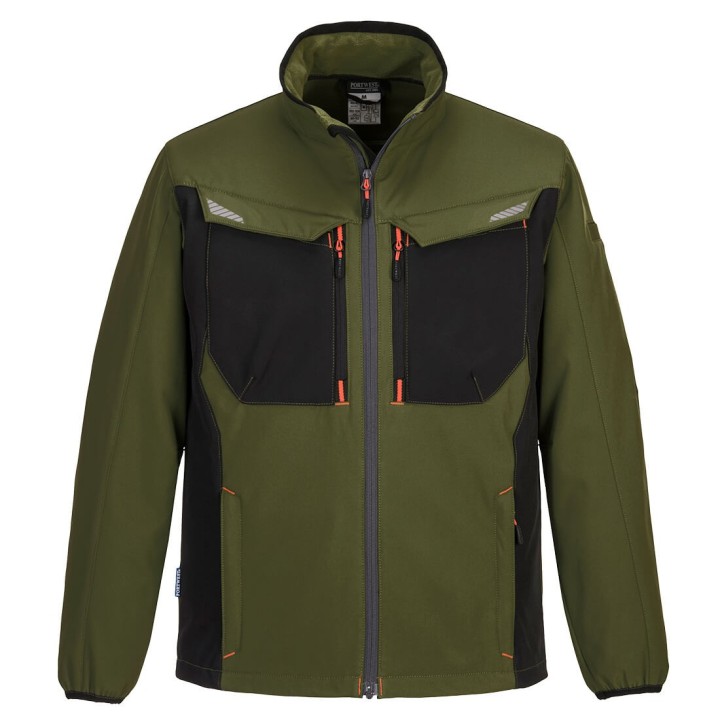 Veste T750 Softshell WX3 vert olive imper respirante doublée micro polaire