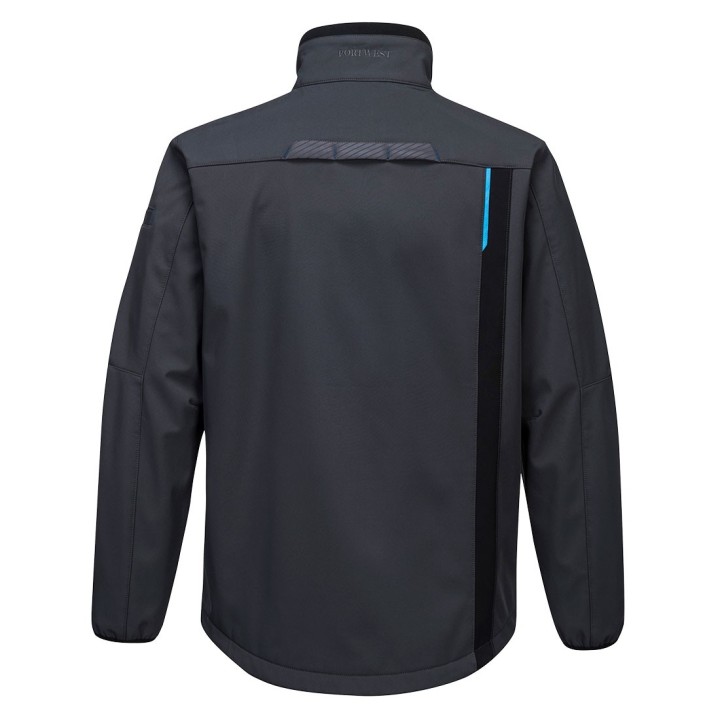 Veste T750 Softshell WX3 gris métal imper respirante doublée micro polaire dos