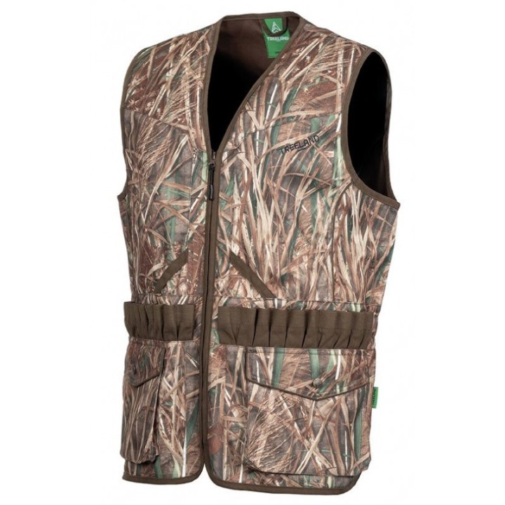 Gilet camouflage chasse sans manche ROSEAUX TREELAND