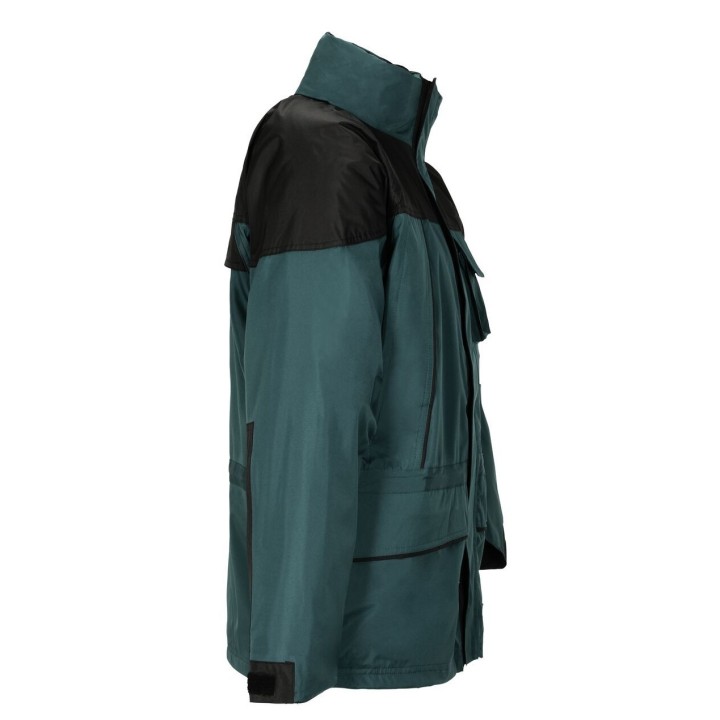 Parka de travail 3 en 1 hiver et mi saison froid et pluie twister verte profil