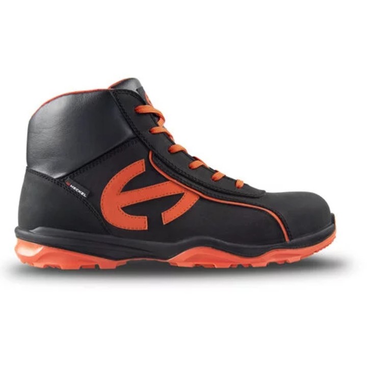 Chaussure sécurité haute RUN-R 300 HIGH S3 Noir / Orange Nubuck huilé