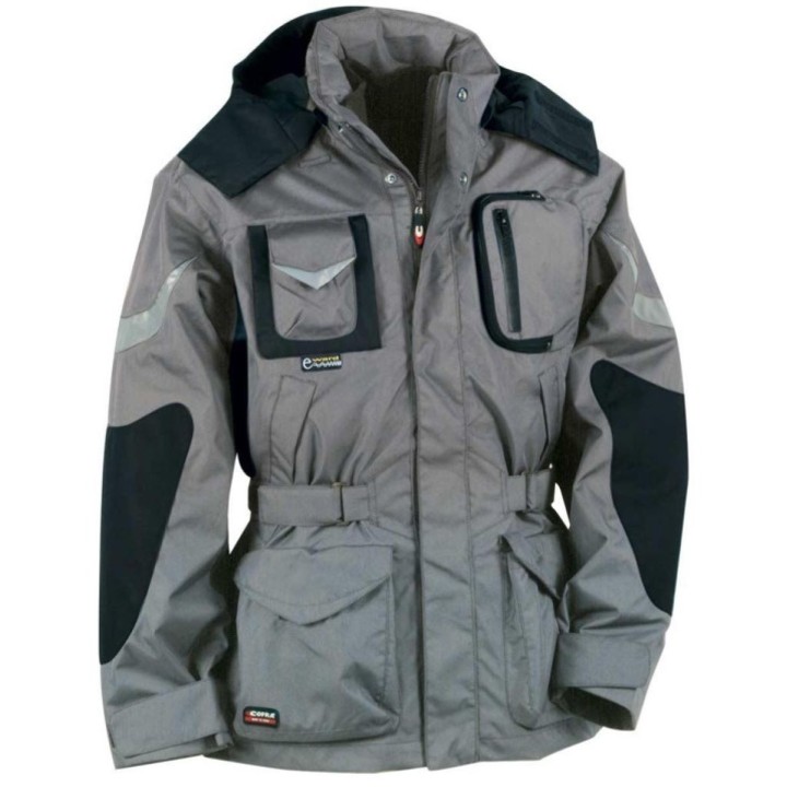 Parka de travail imper respirante ICESTORM grand froid gris noir