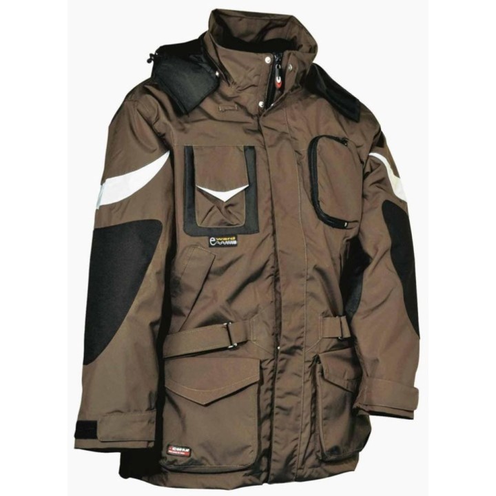 Parka de travail imper respirante ICESTORM grand froid taupe noir