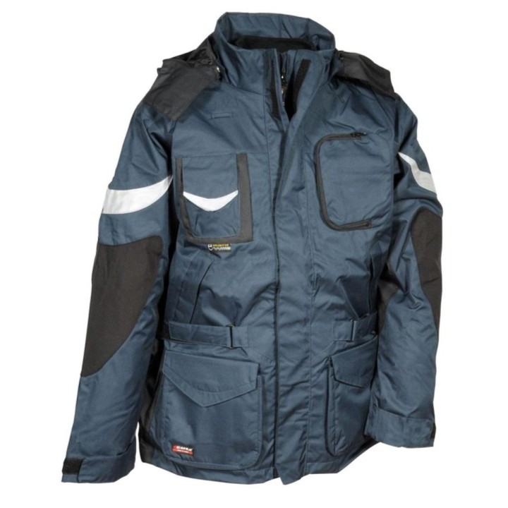 Parka de travail imper respirante ICESTORM grand froid bleu marine noir