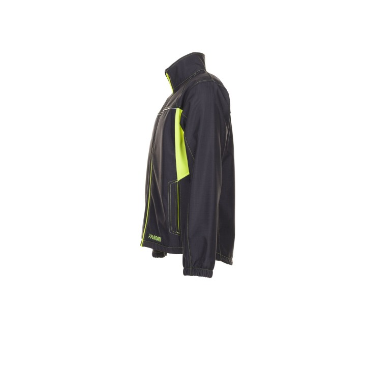 Veste de travail Softshell BASALT NEON PLANAM 6290 anthracite jaune profil 2