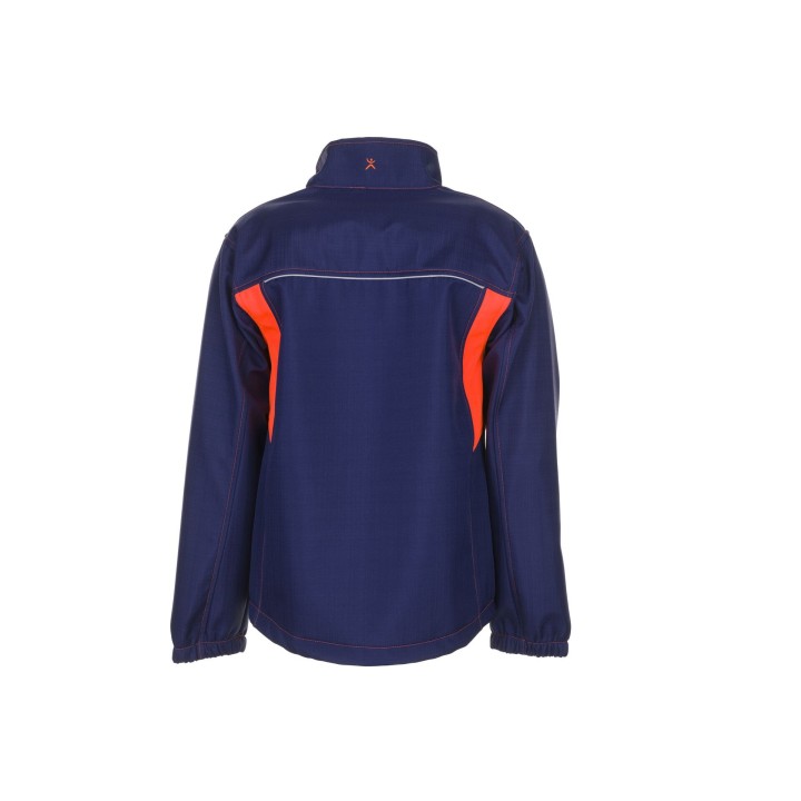 Veste de travail Softshell BASALT NEON PLANAM 6291 marine orange dos