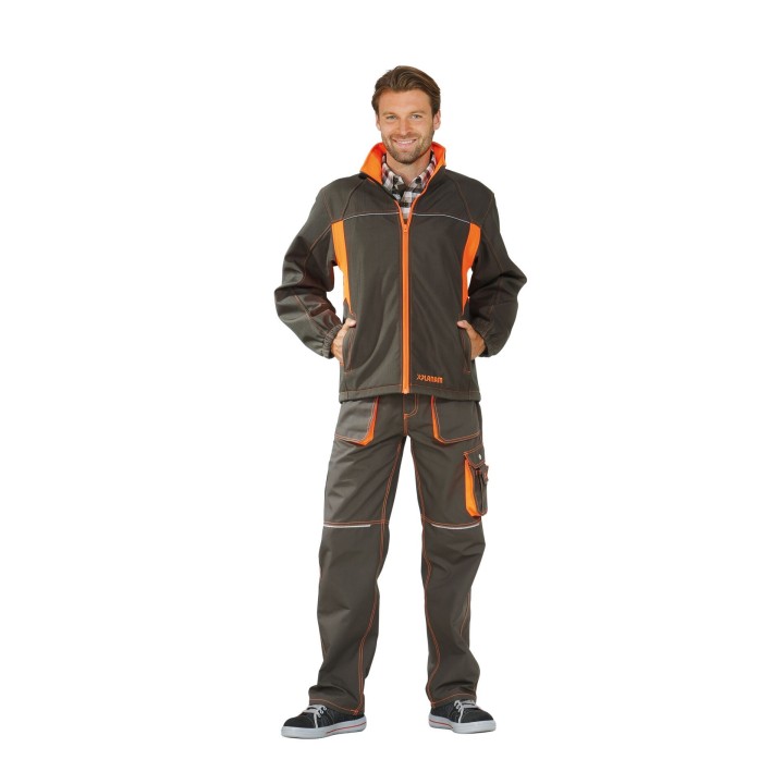 Veste de travail Softshell BASALT NEON PLANAM 6292 vert olive orange