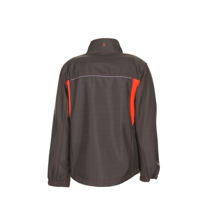 Veste de travail Softshell BASALT NEON PLANAM 6291 marine orange dos